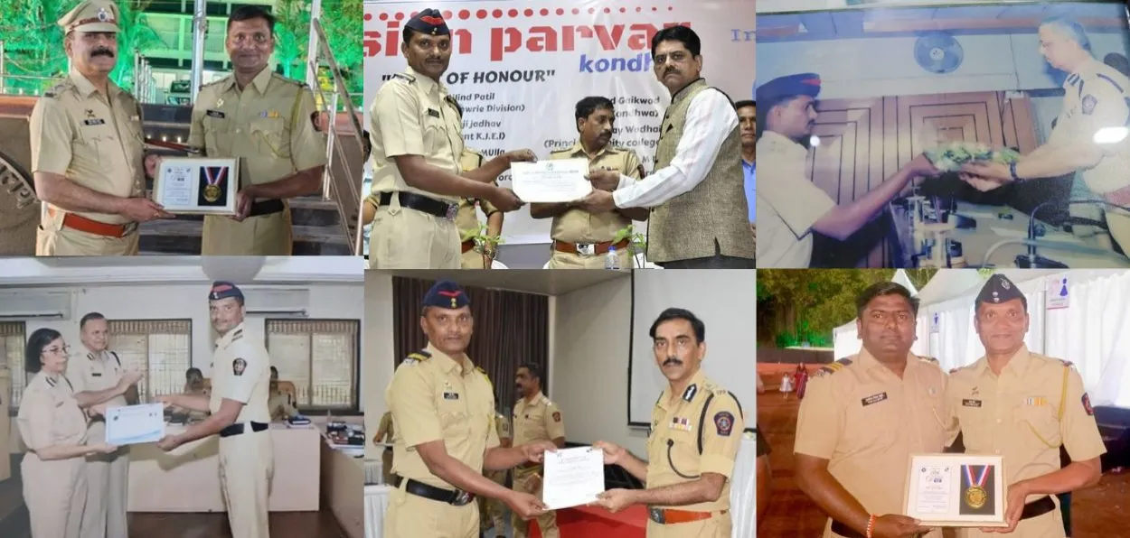 Rajas Shaikh, ASI, Pune City Police being honoured