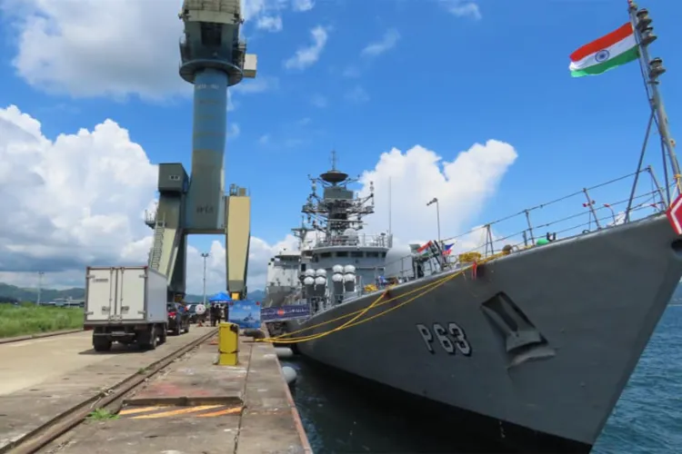 Indian Naval Ship arrives at Subic Bay in the Philippines