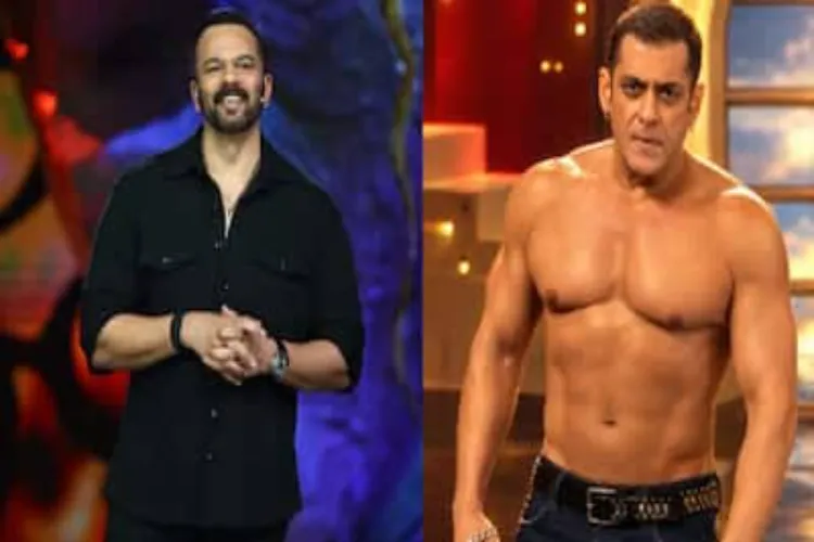 Filmmaker Rohit Shetty and superstar Salman Khan