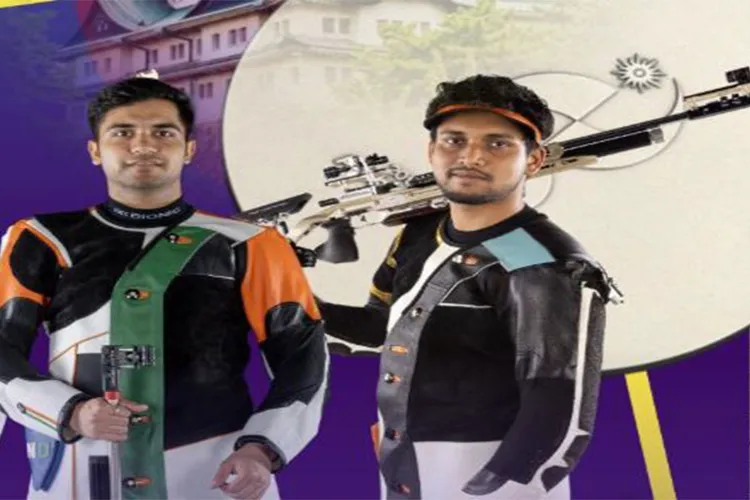 Indian shooters Himanshu Dhillon and Rudranksh Patil 