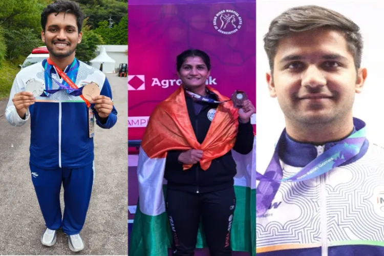 Rudrankksh Patil (Left), Himanshu Dhillon (Right), Suchika Tariyal (Center).