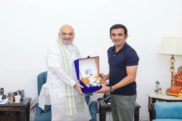 Amit Shah (L) and Gautam Gambhir (R).