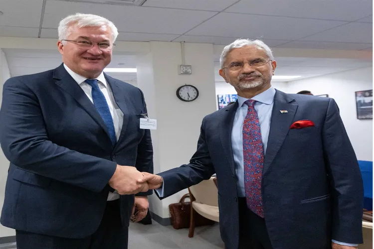 Ukrainian Foreign Minister Andrii Sybiha with External Affairs Minister S Jaishankar 