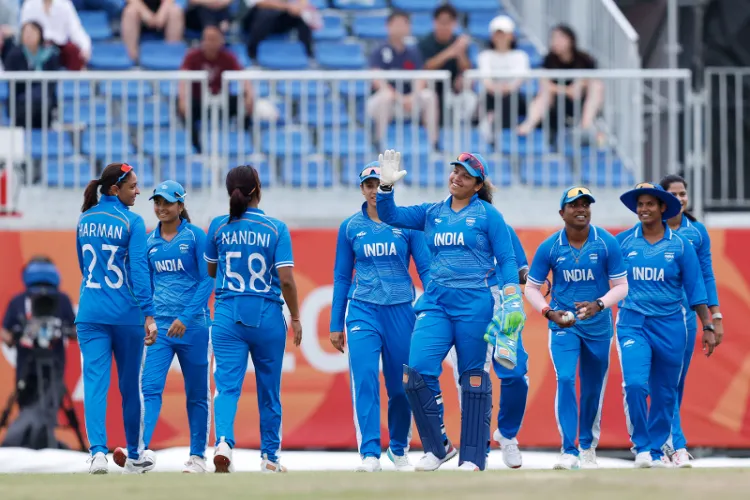 Indian players celebrating 