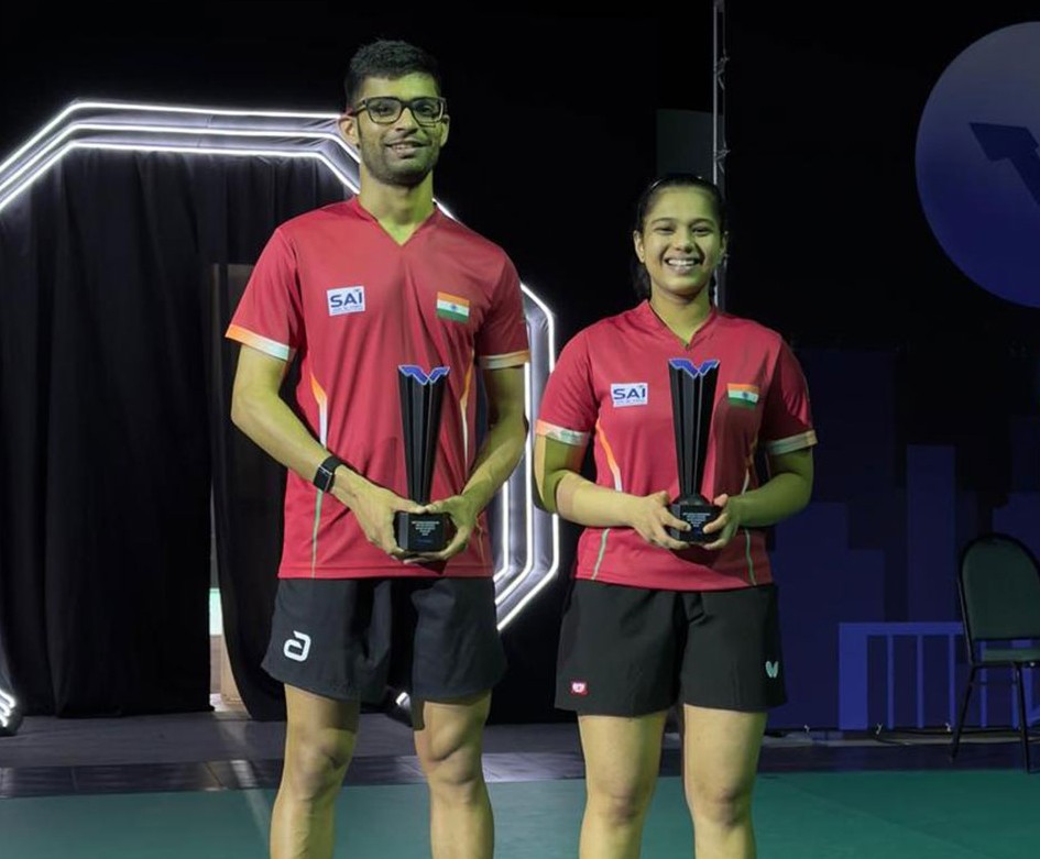 Indian table tennis pairs Harmeet Desai-Yashaswini Ghorpade and Manush Shah-Diya Chitale