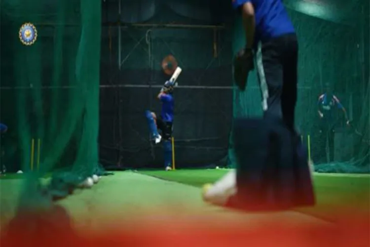 Glimpses from India's practice session.