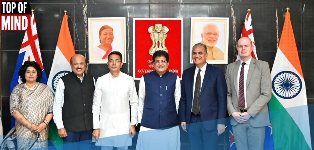 Trade Minister Piyush Goyal on the day of India-New Zealand FTA coming into force