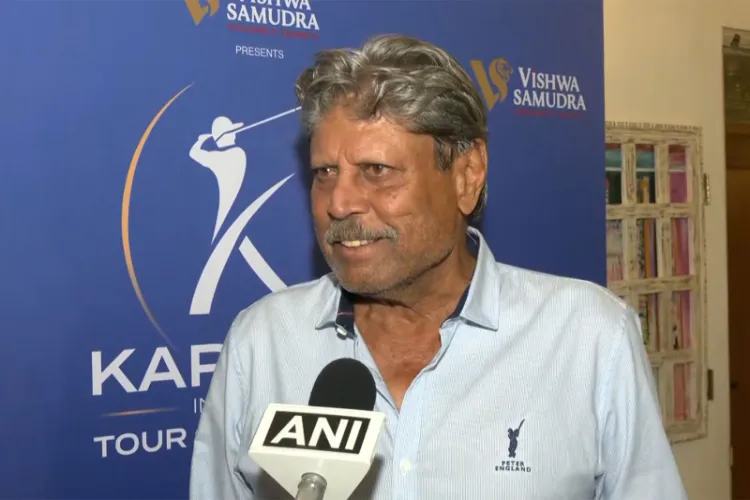 Former India captain and current Professional Golf Tour of India (PGTI) President Kapil Dev 