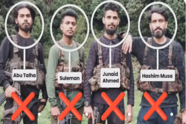 LeT terrorist Musa (extreme right) who was killed in Kashmir
