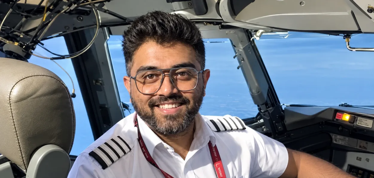 Smit Machchar in the cockpit (File pic from X)