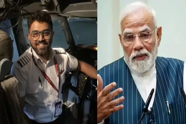 Prime Minister Narendra Modi and Captain Smit Machchhar

