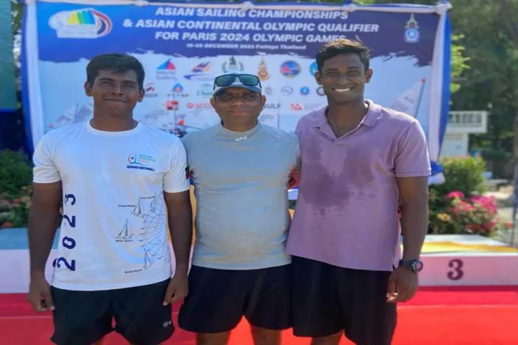 Indian sailing duo of Prince Noble (L) and Manu Francis (R).