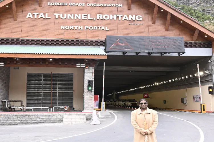 President Droupadi Murmu visits the Atal Tunnel at Rohtang, in Lahaul and Spiti district, Himachal Pradesh
