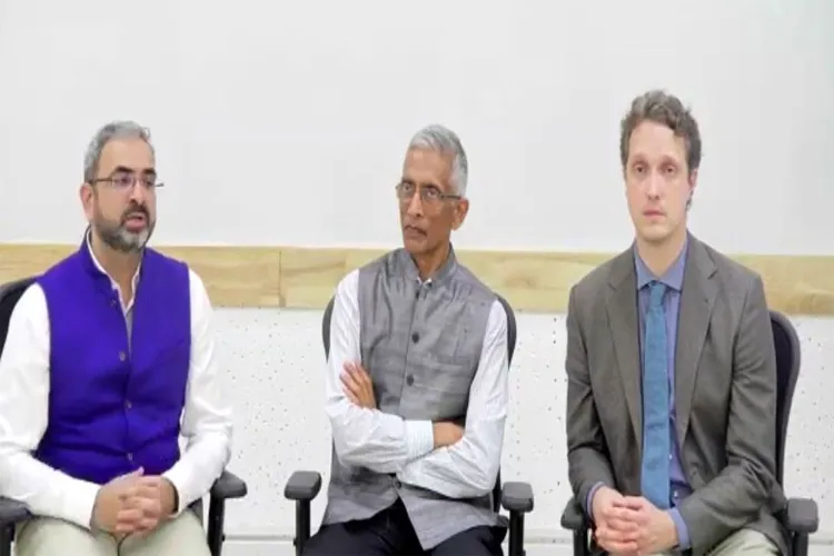 Nitin Bassi, fellow at the Council on Energy, Environment and Water (CEEW); Parameswaran Iyer, former secretary of the Department of Drinking Water and Sanitation; Daniel W Smith, assistant professor at George Mason University