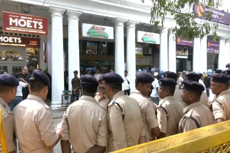 Security personnel deployed outside the INDIA bloc meeting venue