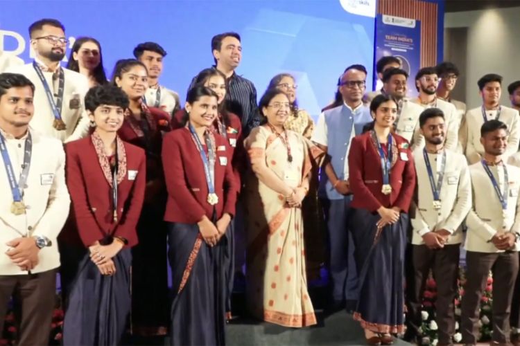 Ministry of Skill Development and Entrepreneurship hosted a felicitation ceremony for Team India's performance at WorldSkills Shanghai 2026