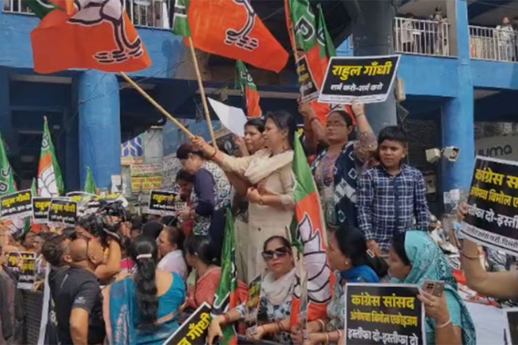 Delhi BJP Mahila Morcha workers detained during protest