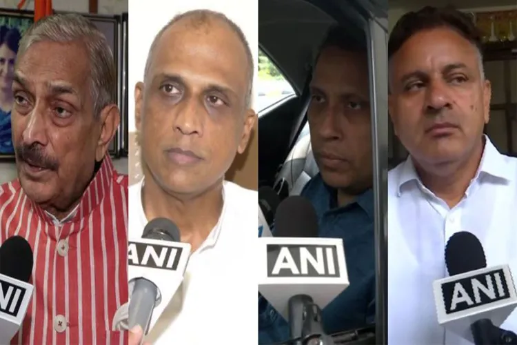 Congress MP Pramod Tiwari,ationalist Congress Party (Sharadchandra Pawar) spokesperson Clyde Crasto, Congress leader Praveen Chakravarty and Haryana Congress MLA Kuldeep Vats