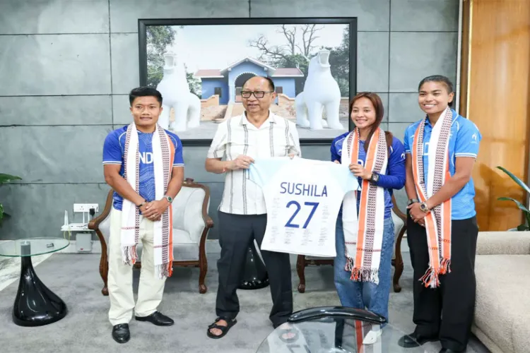 Manipur CM Yumnam Khemchand Singh with Asiad 2026 medallists