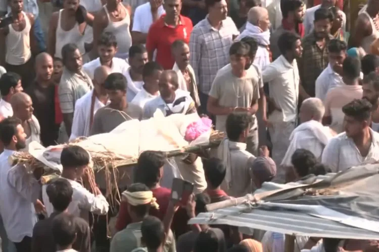 Bodies of 13 children killed in Vaishali boat capsize tragedy taken for cremation