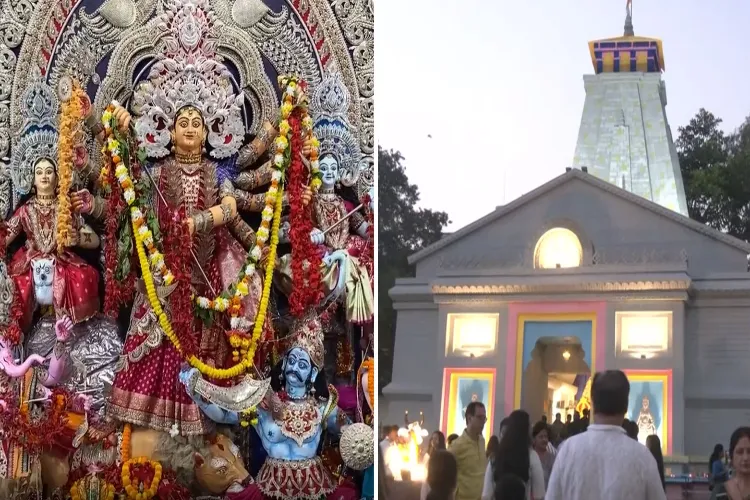 Devotees gather at temples and Durga Puja pandals across the country 