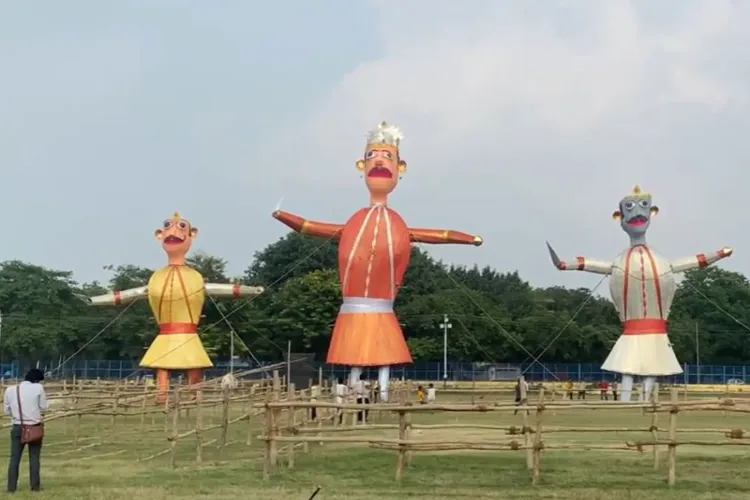 Preparations are underway at BLW grounds in Banaras for Vijayadashami, featuring a 70-foot eco-friendly Ravan effigy 