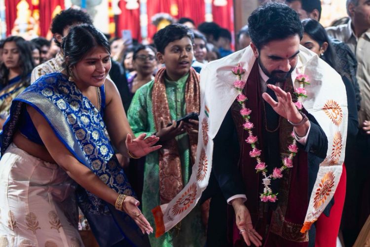 New York City Mayor Zohran Mamdani celebrates Navratri in Queens