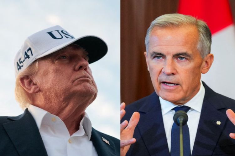 US President Donald Trump and Canadian Prime Minister Mark Carney