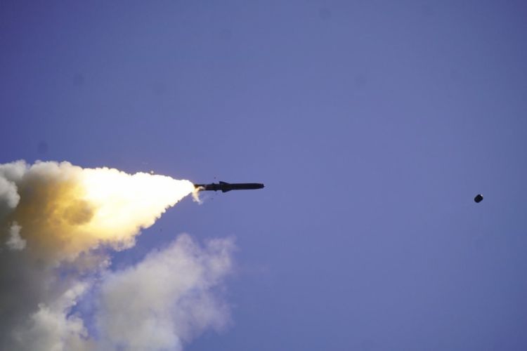 BrahMos missile during a firing trial