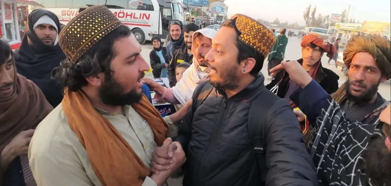 Vishal Chavan with common people in Afghanistan