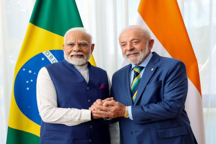 Prime Minister Narendra Modi and Brazilian President Luiz Inácio Lula da Silva