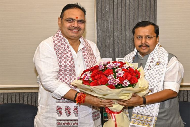 BJP National President Nitin Nabin and Rajasthan Chief Minister Bhajanlal Sharma 