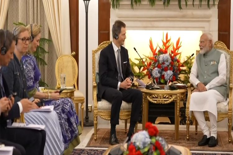 Prime Minister Narendra Modi holds delegation-level talks with Hereditary Prince Alois of Liechtenstein at Hyderabad House