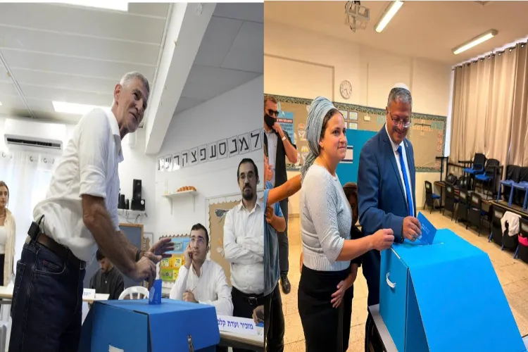 Democrats leader Yair Golan (on left) and Itamar Ben-Gvir, Israel's National Security Minister and leader of the Otzma Yehudit party