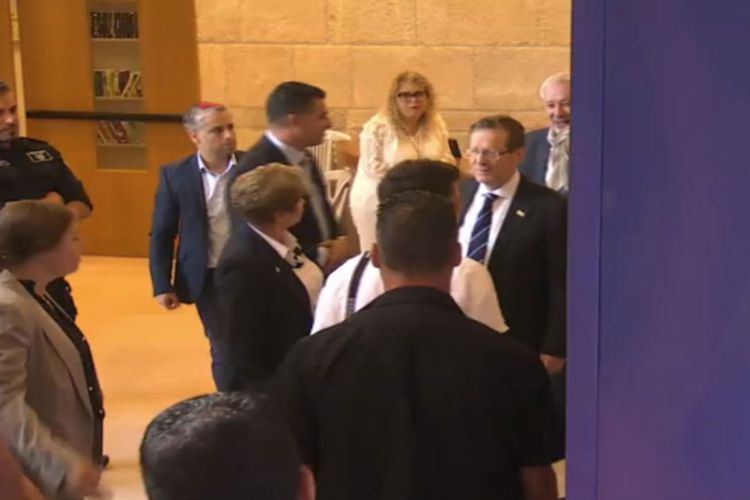 Israel President Isaac Herzog at the Election Control Centre 