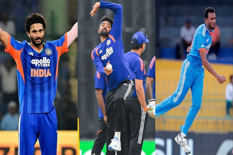 Prasidh Krishna, Nitish Kumar Reddy and Mohammed Siraj.