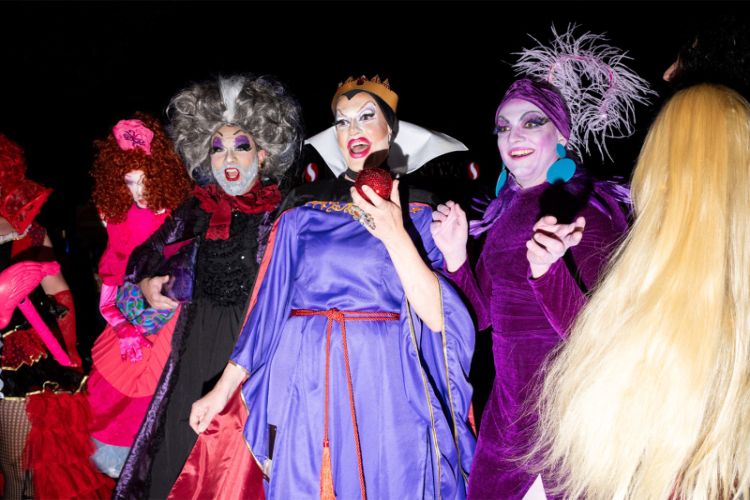 People attend annual pre-Halloween High Heel Race in Washington, DC, US