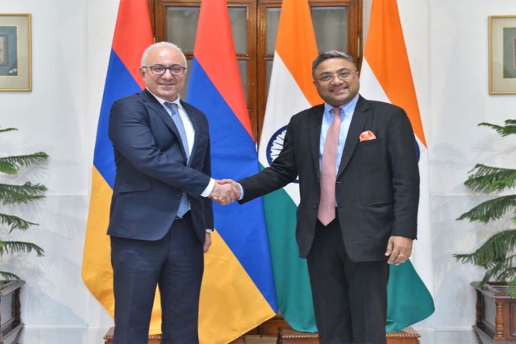 MEA Secretary (West) Sibi George and Armenia Deputy FM Mnatsakan Safaryan
