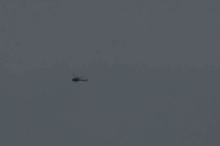 Visuals showing aerial search operation underway to trace the missing helicopter near Joshimath in Chamoli district 