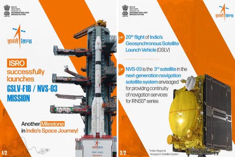 GSLV-F18 carrying NVS-03