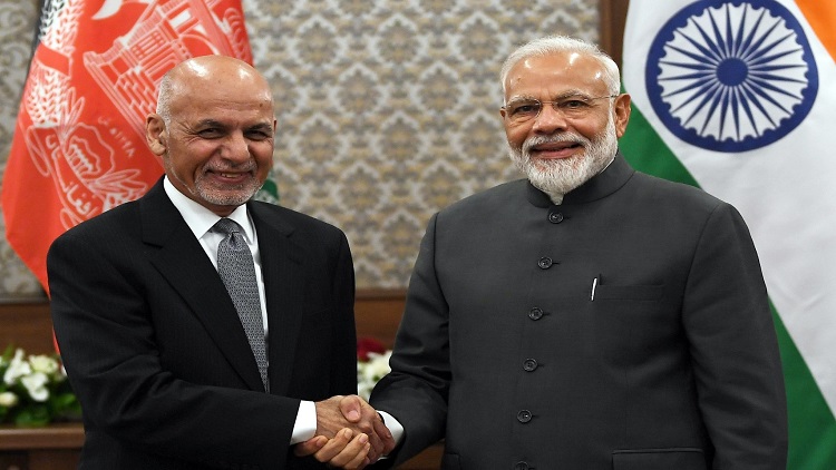 PM Modi meeting Afghan President Ashraf Ghani at the SCO Summit, Bishkek, in 2019