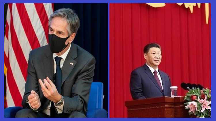 US Secretary of State Anthony Blinken & Chinese President Xi Jinping