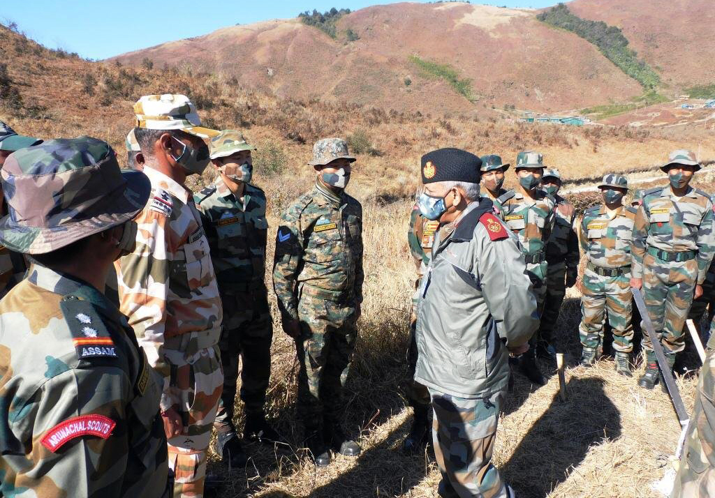 CDS Bipin Rawat visiting troops in forward areas of Ladakh