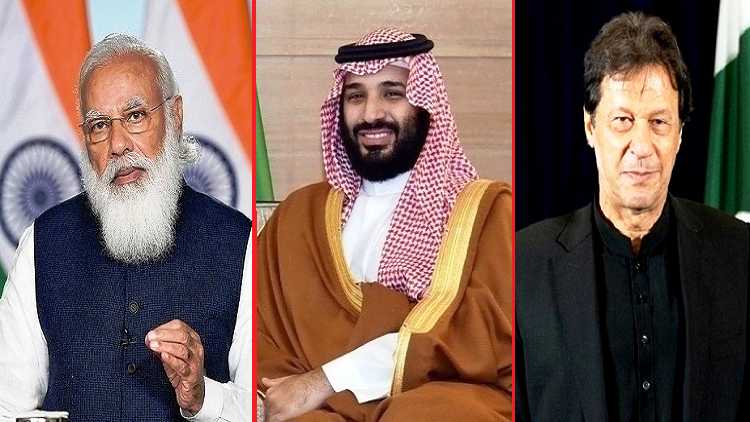 Indian PM Narendra Modi, Saudi crown prince Mohammad Bin Salman & Pak PM Imran Khan