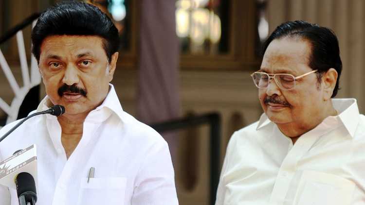 DMK President and the son of the M Karunanidhi, MK Stalin, holds a press conference