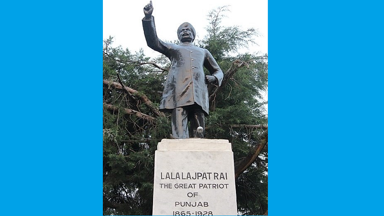 A statue of freedom fighter Lala Lajpat Rai in Shimla, Himachal Pradesh