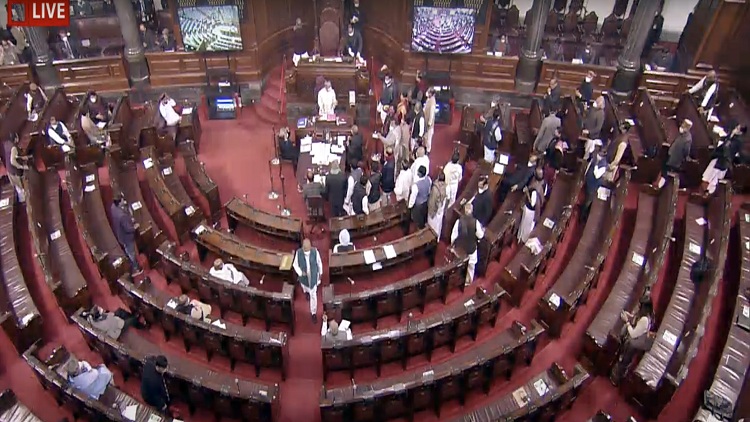 Rajya Sabha adjourned on Tuesday morning