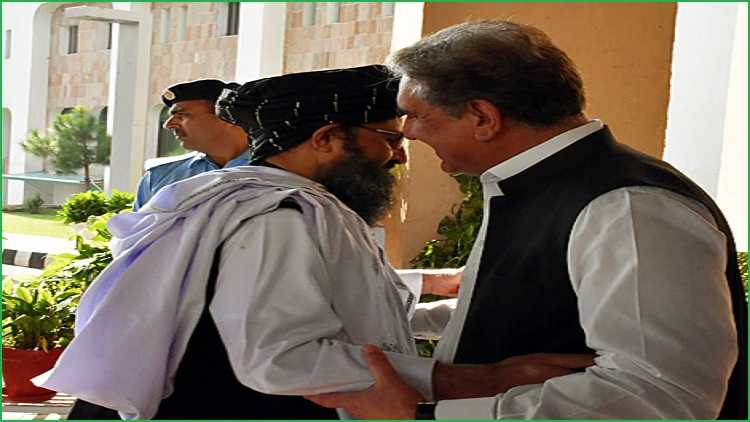 A Taliban delegation led by Mullah Abdul Ghani Baradar meets Pakistan Foreign Minister Shah Mehmood Qureshi in Islamabad on October 3 last year