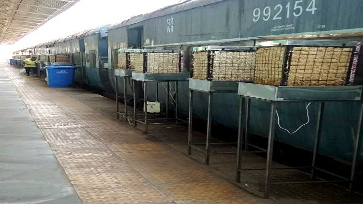 A train coach turned into a Covid ward