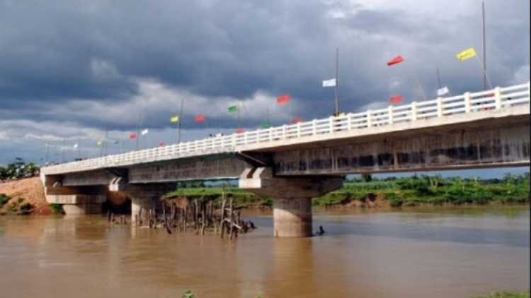 The Maitri setu over Ferni River 